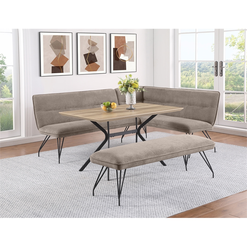 Pemberly Row 53-inch Composite Wood Dining Table in Light Brown