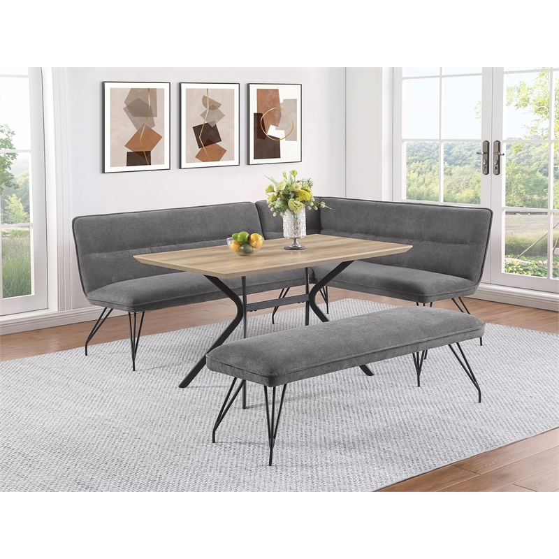 Pemberly Row 53-inch Composite Wood Dining Table in Light Brown