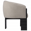 Pemberly Row Boucle Upholstered Barrel Back Accent Chair in Beige