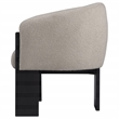 Pemberly Row Boucle Upholstered Barrel Back Accent Chair in Beige
