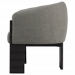 Pemberly Row Boucle Upholstered Barrel Back Accent Chair in Brown