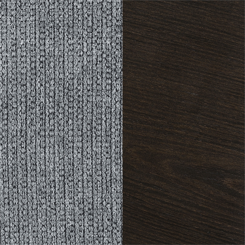 Pemberly Row Upholstered Metal Pub Height Bar Stool Set of 2 in Grey