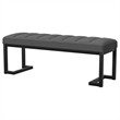 Pemberly Row Boucle Upholstered Tufted Accent Bench in Charcoal