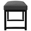 Pemberly Row Boucle Upholstered Tufted Accent Bench in Charcoal