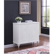 Pemberly Row 2-door Mandala Accent Cabinet in Distressed White
