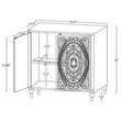 Pemberly Row 2-door Mandala Accent Cabinet in Distressed White