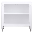 Pemberly Row 2-door Mandala Accent Cabinet in Distressed White