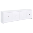 Pemberly Row 4-door Engineered Wood 78-inch TV Stand in White
