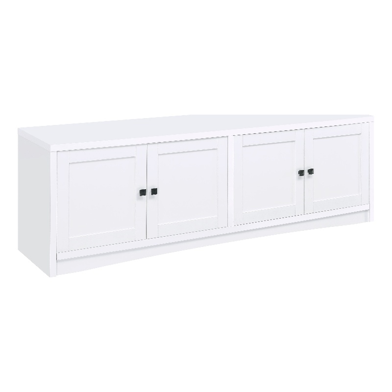 Pemberly Row 4-door Engineered Wood 78-inch TV Stand in White