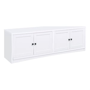 Pemberly Row 4-door Engineered Wood 78-inch TV Stand in White
