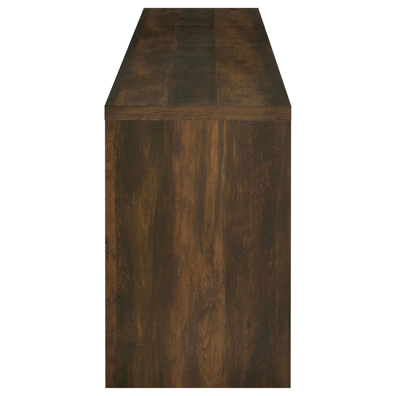 Pemberly Row 4-door Engineered Wood 78-inch TV Stand in Dark Pine