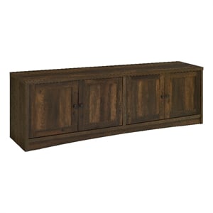 Pemberly Row 4-door Engineered Wood 78-inch TV Stand in Dark Pine