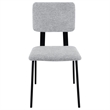 Pemberly Row Fabric Upholstered Dining Side Chair Set of 2 in Grey