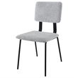 Pemberly Row Fabric Upholstered Dining Side Chair Set of 2 in Grey
