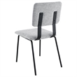 Pemberly Row Fabric Upholstered Dining Side Chair Set of 2 in Grey