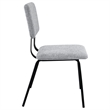 Pemberly Row Fabric Upholstered Dining Side Chair Set of 2 in Grey