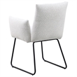 Pemberly Row Upholstered Dining Arm Chair Set of 2 in Light Grey