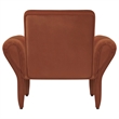 Pemberly Row Upholstered Roll Arm Accent Armchair in Rust Orange