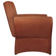 Pemberly Row Upholstered Roll Arm Accent Armchair in Rust Orange