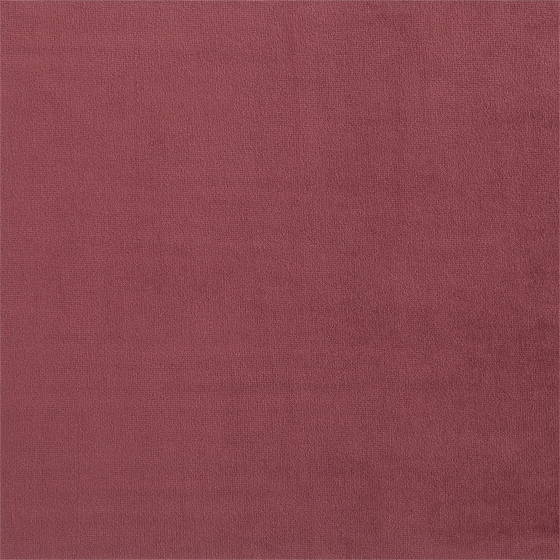 Pemberly Row Round Velvety Soft Upholstered Hourglass Ottoman in Berry