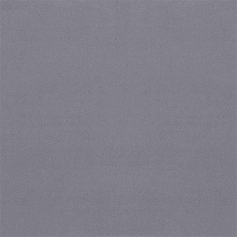Pemberly Row Round Hourglass Soft Velvet Upholstered Ottoman in Gray