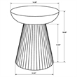 Pemberly Row Round Solid Mango Wood Accent Side Table in Wild Honey