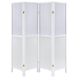 Pemberly Row 4-Panel Room Divider Folding Shoji Screen in White