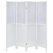 Pemberly Row 4-Panel Room Divider Folding Shoji Screen in White