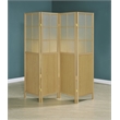 Pemberly Row 4-Panel Windowpane Room Divider Shoji Screen in Natural