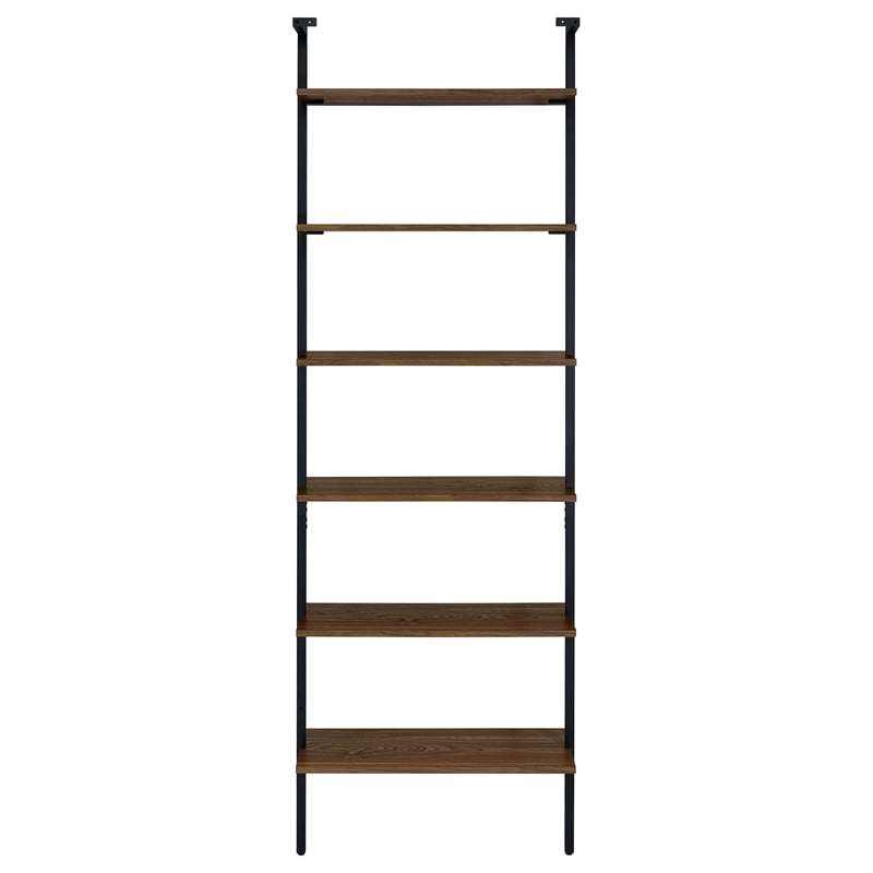 Pemberly Row 3-piece 96-inch Wall Mounted Bookshelf Set in Walnut