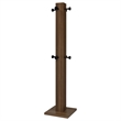 Pemberly Row Engineered Wood Coat Rack with 8 Metal Hooks in Walnut