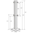Pemberly Row Engineered Wood Coat Rack with 8 Metal Hooks in Walnut