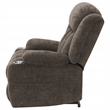 Pemberly Row Upholstered Power Lift Recliner Chair in Dark Brown