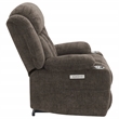 Pemberly Row Upholstered Power Lift Recliner Chair in Dark Brown
