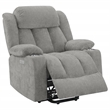 Pemberly Row Upholstered Power Lift Recliner Chair with USB Port in Grey