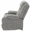 Pemberly Row Upholstered Power Lift Recliner Chair with USB Port in Grey