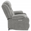 Pemberly Row Upholstered Power Lift Recliner Chair with USB Port in Grey