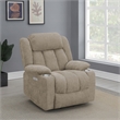 Pemberly Row Upholstered Power Lift Recliner Chair with USB Port in Camel