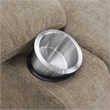Pemberly Row Upholstered Power Lift Recliner Chair with USB Port in Camel