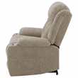 Pemberly Row Upholstered Power Lift Recliner Chair with USB Port in Camel
