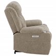 Pemberly Row Upholstered Power Lift Recliner Chair with USB Port in Camel