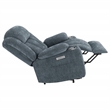 Pemberly Row Upholstered Power Lift Recliner Chair in Slate Blue