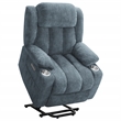 Pemberly Row Upholstered Power Lift Recliner Chair in Slate Blue