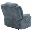 Pemberly Row Upholstered Power Lift Recliner Chair in Slate Blue
