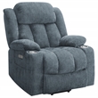 Pemberly Row Upholstered Power Lift Recliner Chair in Slate Blue