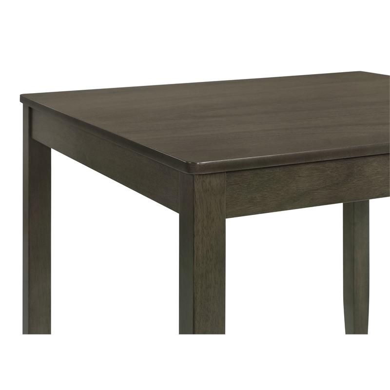Pemberly Row 5-piece Square Dining Table and 4 Chairs Set in Charcoal