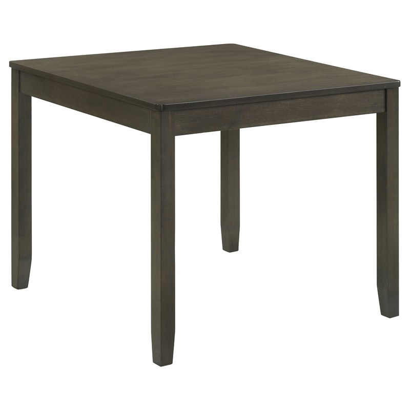Pemberly Row 5-piece Square Dining Table and 4 Chairs Set in Charcoal