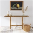 Pemberly Row Slim Solid Wood Entryway Console Table in Natural Mango