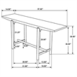 Pemberly Row Slim Solid Wood Entryway Console Table in Natural Mango
