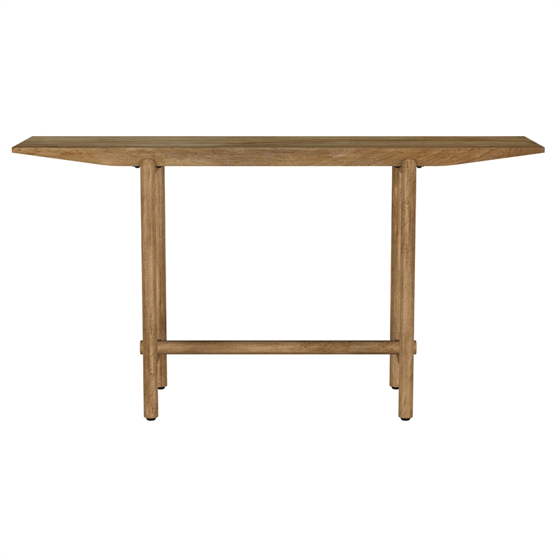 Pemberly Row Slim Solid Wood Entryway Console Table in Natural Mango